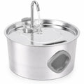 Macushla 3.2L Stainless Steel Cat Water Fountain with LED - Automatic Pet Drinking Fountain for Cats & Small Dogs