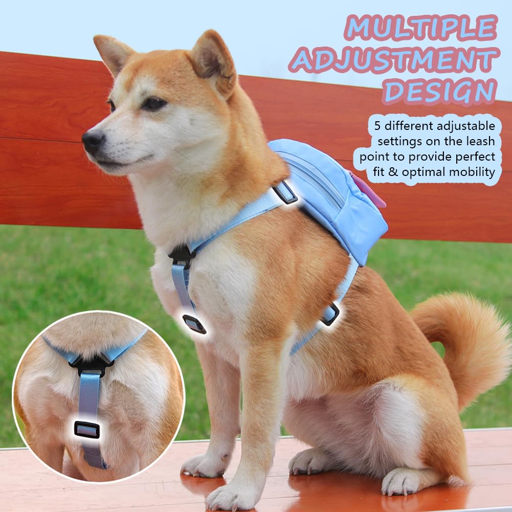 PetVogue Dog Harness No-Pull Reflective Adjustable Vest with Handle | Breathable Harness for Walking Training | Small Medium Large Dogs | Black | Neck 40-50cm, Chest 48-62cm (Medium)
