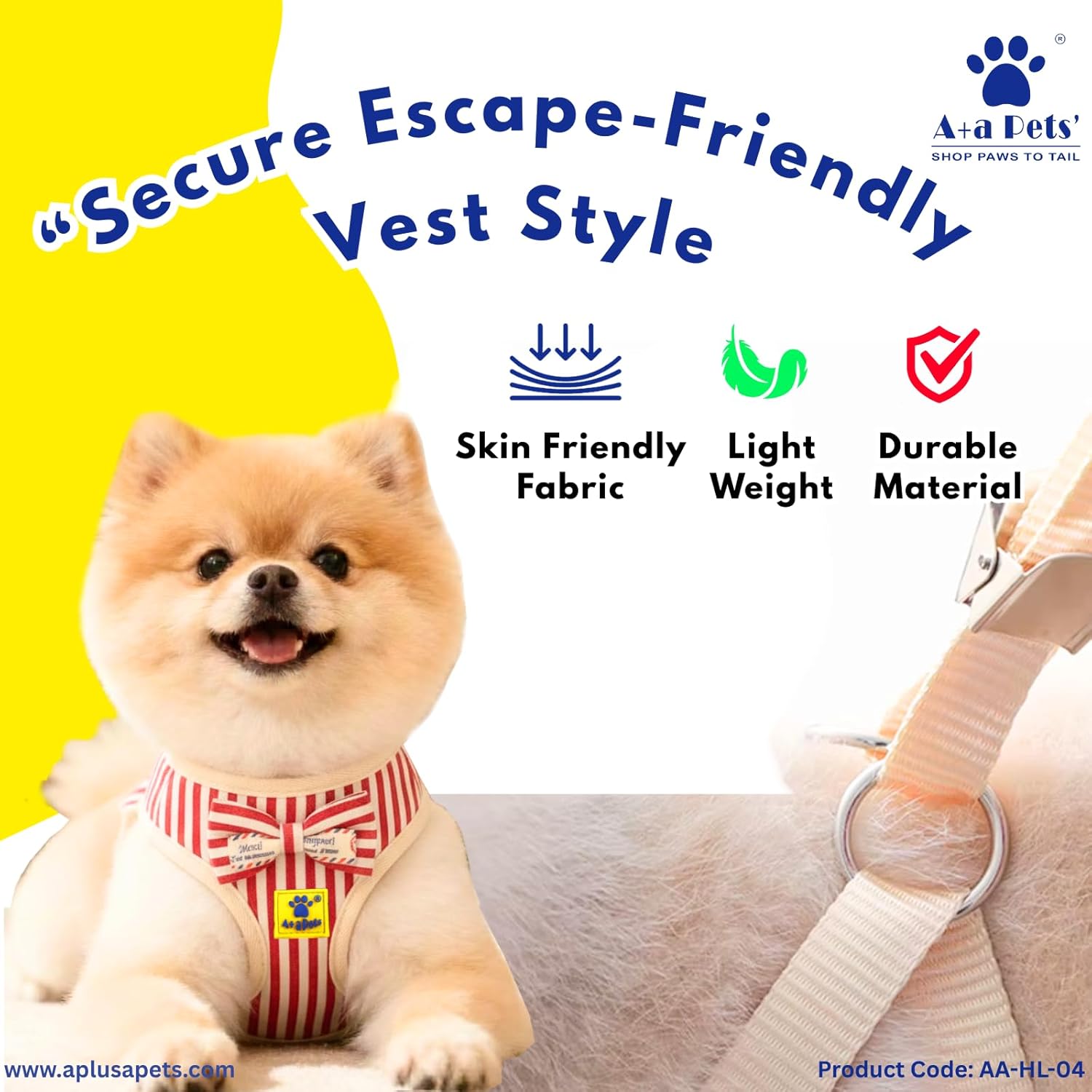 PetVogue Dog Harness and Leash Set for Small Medium Large Dogs | Puppy Harness No-Pull Adjustable Vest with Leash | Soft Padded Breathable Harness for Walking Training | Black