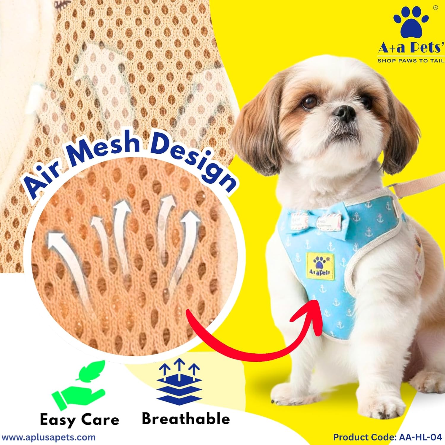 PetVogue Dog Harness and Leash Set for Small Medium Large Dogs | Puppy Harness No-Pull Adjustable Vest with Leash | Soft Padded Breathable Harness for Walking Training | Black