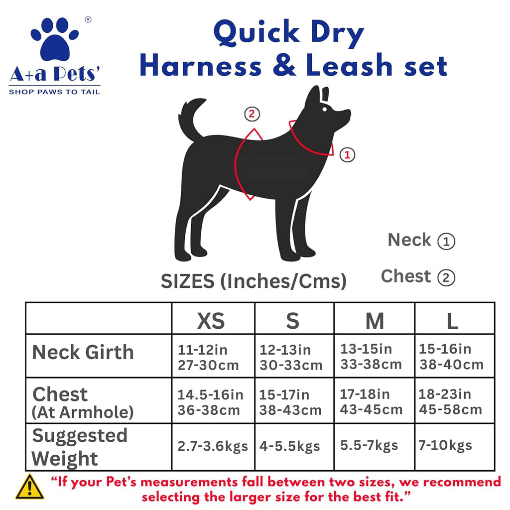 PetVogue Dog Harness and Leash Set for Small Medium Large Dogs | Puppy Harness No-Pull Adjustable Vest with Leash | Soft Padded Breathable Harness for Walking Training | Black