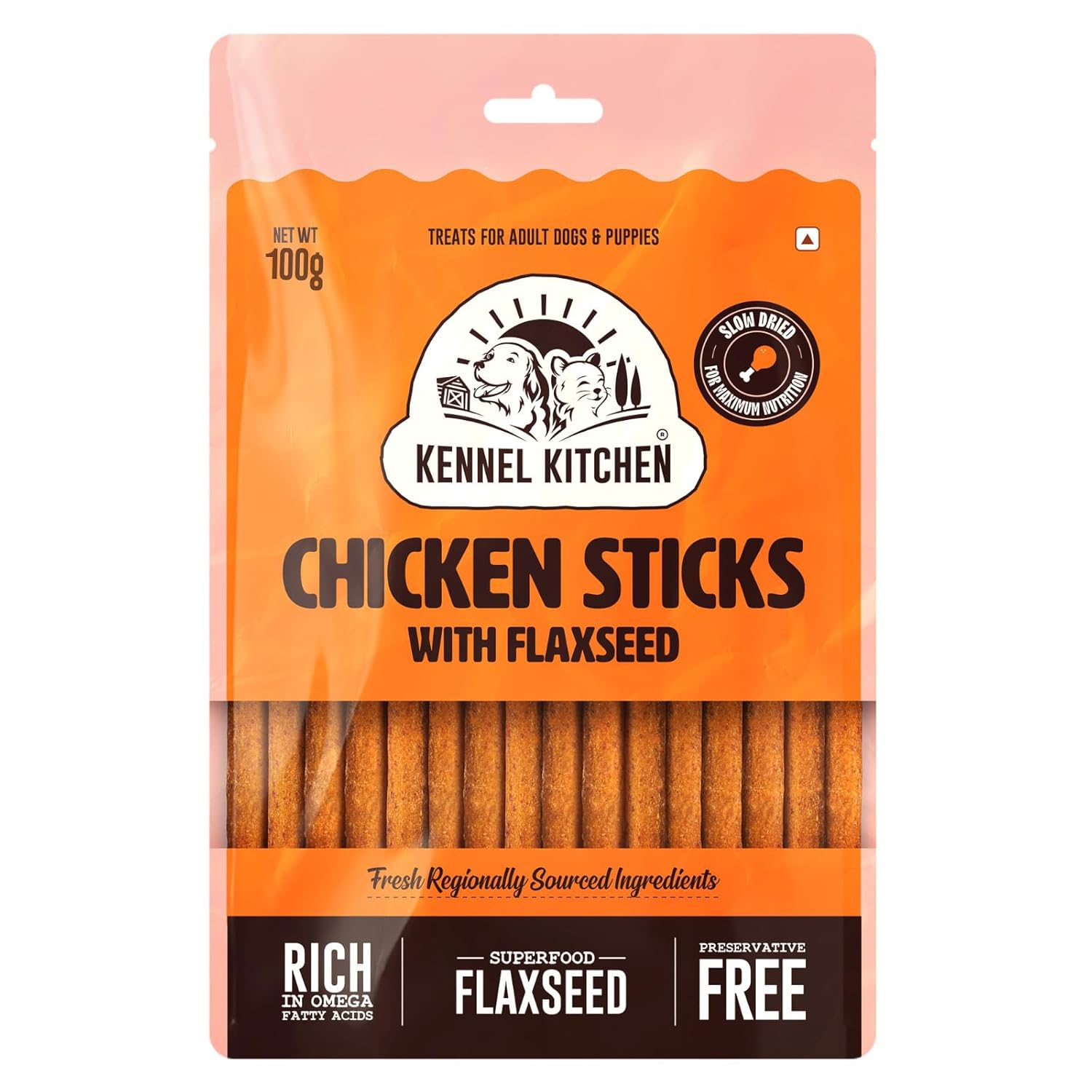 Kennel Kitchen Baked Chicken Sticks Dog Treats | Soft Baked Chicken Treats 70g | High Protein Dog Training Treats | Corn Free, Soy Free, No Preservatives