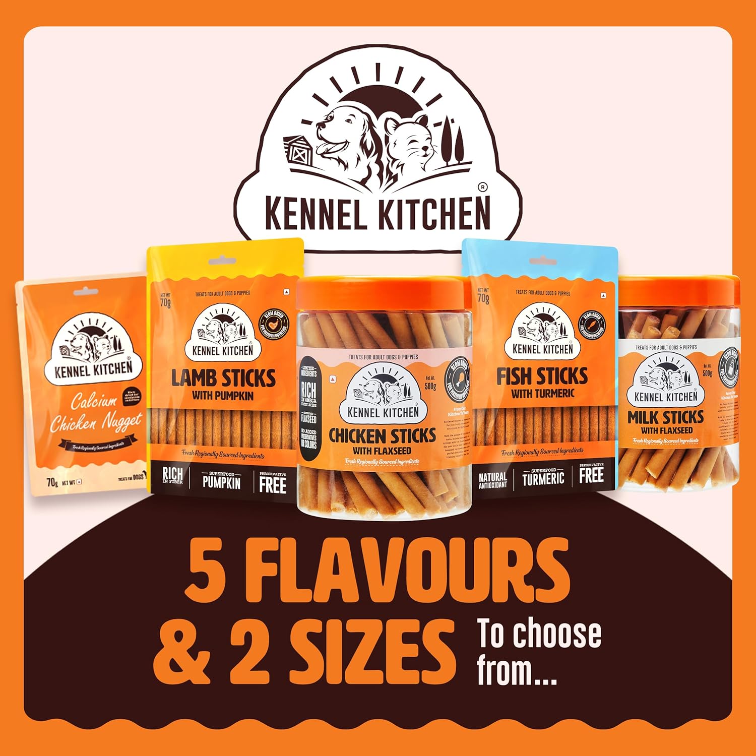 Kennel Kitchen Baked Chicken Sticks Dog Treats | Soft Baked Chicken Treats 70g | High Protein Dog Training Treats | Corn Free, Soy Free, No Preservatives