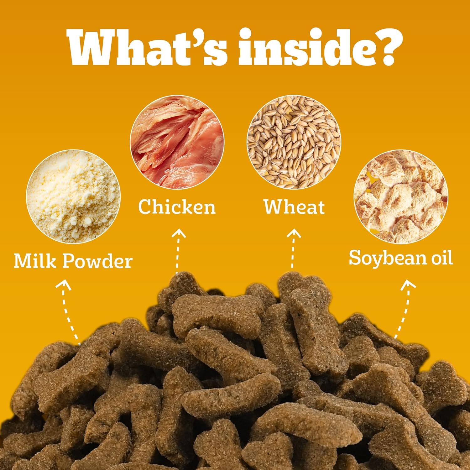 Pedigree Biscrok Biscuits Dog Treats | 1kg | Chicken Flavour | Source of Calcium | 15% Protein | Bone-Shaped Crunchy Treats Above 4 Months