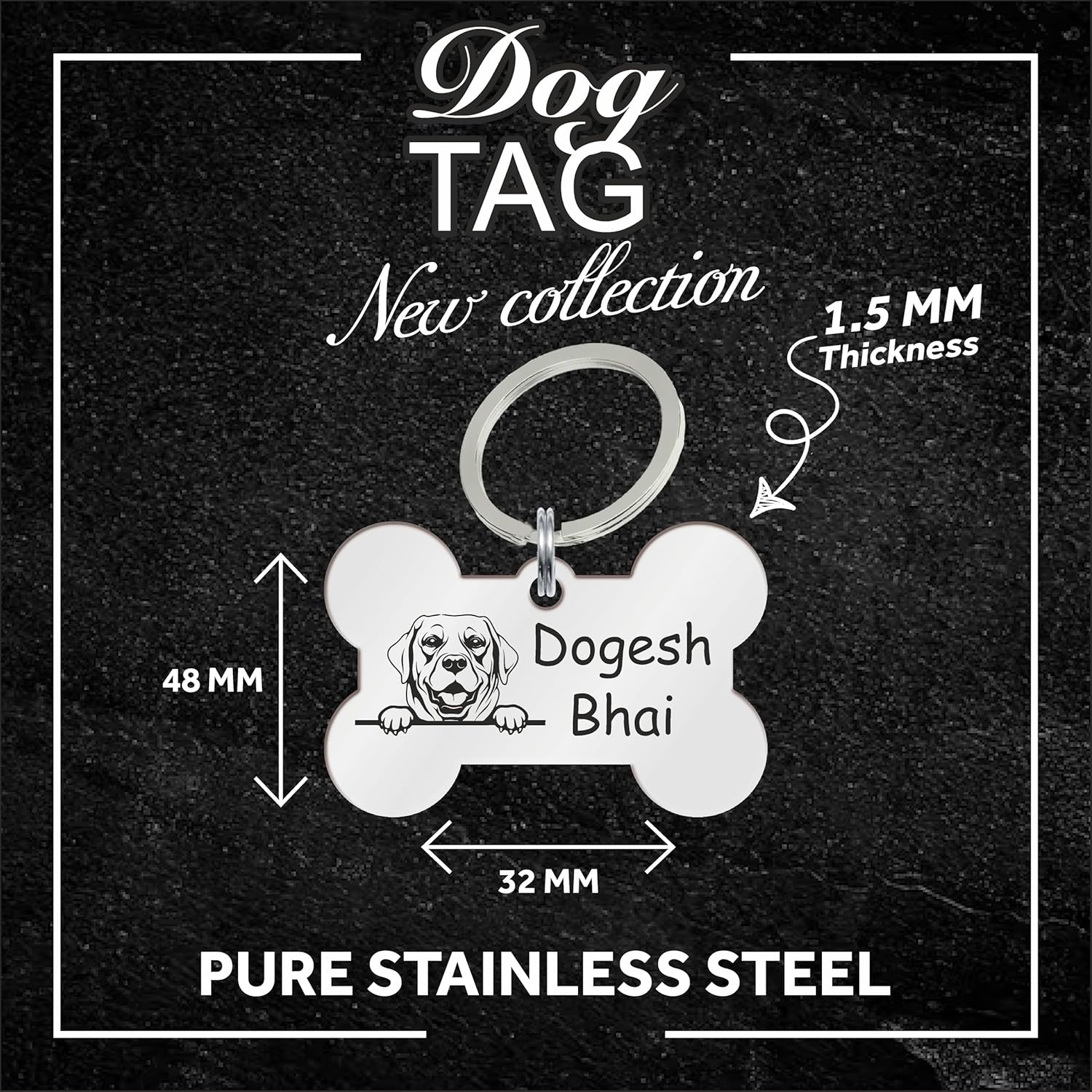 Customized Personalized Dog Collar with Name Tag | Laser Engraved ID Tag | Soft Padded Belt | Adjustable for Small Medium Large Dogs | Red, Cooler, Black | Custom Name & Phone Number